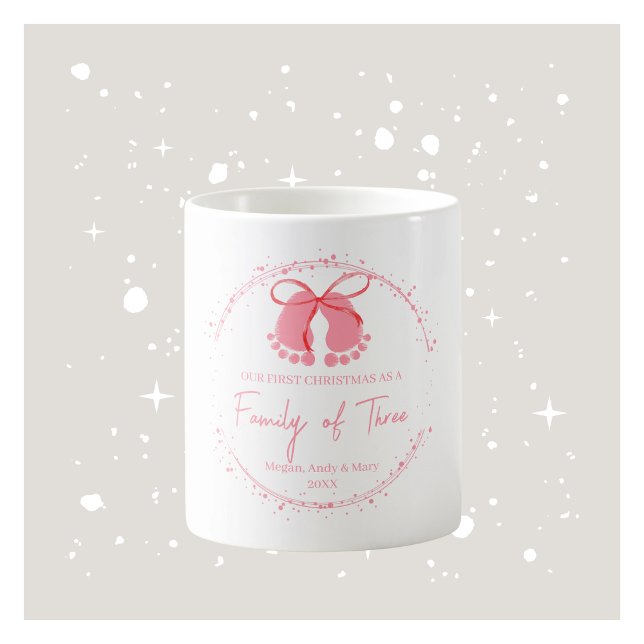 First Christmas Family Mug - Pink (Creator Uploaded)