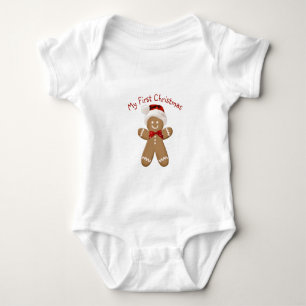 First Christmas Gingerbread Man Baby Bodysuit
