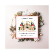 First Christmas Gingerbread Snowman Christmas Card