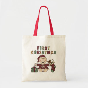 First Christmas Girl Tshirts and Gifts Tote Bag