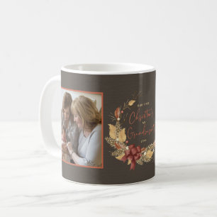 First Christmas Grandparents Rustic Copper Photo Coffee Mug