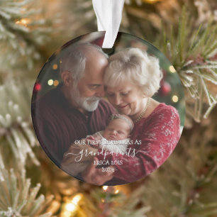 First Christmas Grandparents Tree Ornament Custom