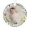 First Christmas Green Holiday Wreath Baby Photo