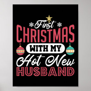 First Christmas Hot New Husband Newlywed Wife Brid Poster