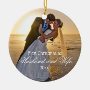 First Christmas Husband and Wife Ceramic Tree Decoration