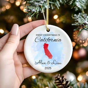 First Christmas in California State Ornament