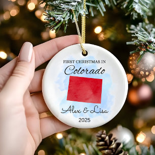 First Christmas in Colorado State Ornament