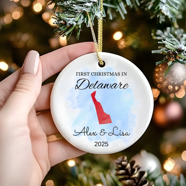 First Christmas in Delaware State Ornament (Creator Uploaded)