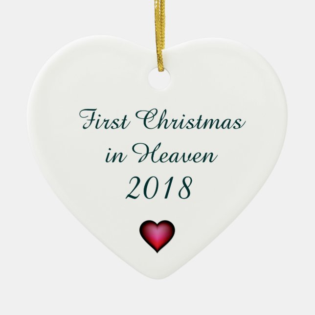 First Christmas in Heaven Ceramic Tree Decoration (Front)