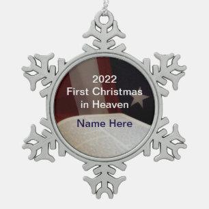First Christmas in Heaven Snowflake Pewter Christm Ornament
