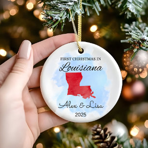 First Christmas in Louisiana State Ornament