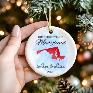 First Christmas in Maryland State Ornament