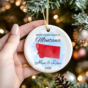 First Christmas in Montana State Ornament