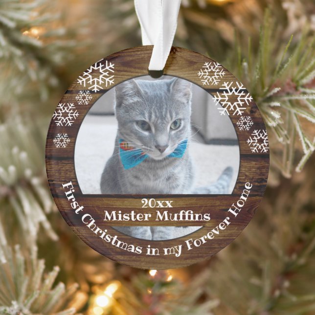 First Christmas in my Forever Home Cat Dog Pet Ornament (Tree)