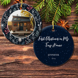 First Christmas in my Tiny Home photo Ceramic Tree Decoration