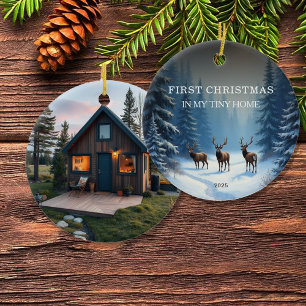 First Christmas in my Tiny Home photo Ceramic Tree Decoration