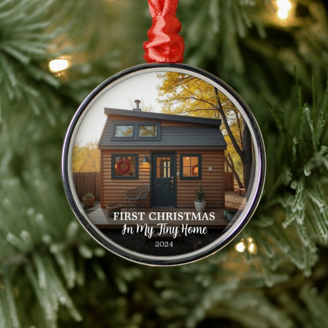 First Christmas in my tiny home photo Metal Tree Decoration (Tree)