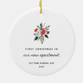 First Christmas in New Apartment | Elegant Ceramic Tree Decoration (Back)