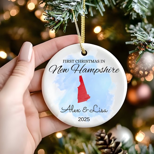 First Christmas in New Hampshire State Ornament (Creator Uploaded)