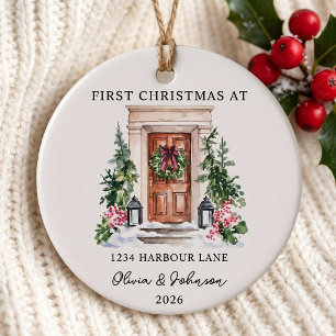 First Christmas In New Home Gift  Ceramic Tree Decoration
