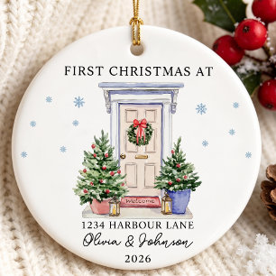 First Christmas In New Home Gift  Ceramic Tree Decoration