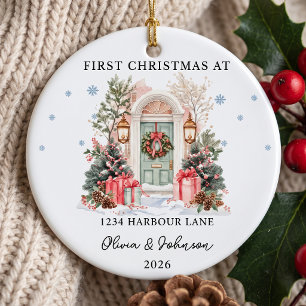 First Christmas In New Home Gift  Ceramic Tree Decoration