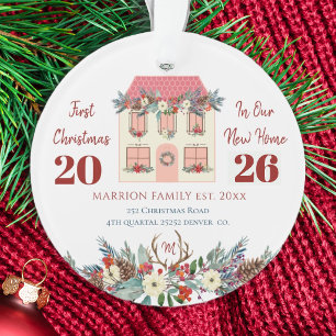 First Christmas in New Home housewarming family Ornament