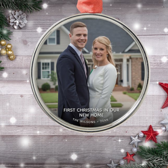 First  Christmas in New Home Photo Metal Tree Decoration (Creator Uploaded)