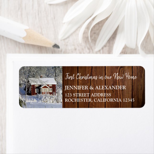 First christmas in new home rustic wood photo (Insitu)