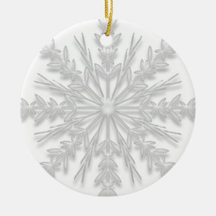First Christmas in New Home White Snowflake Ceramic Tree Decoration