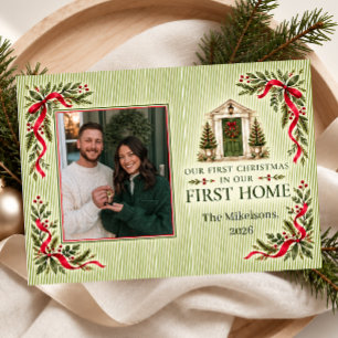 First Christmas in Our First Home Photo Holiday Card