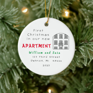 "First Christmas in our New Apartment" Ornament