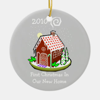 First Christmas In Our New Home 2010 (Gingerbread) Ceramic Tree Decoration