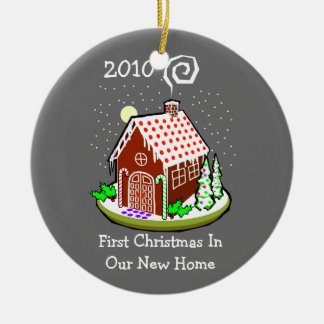 First Christmas In Our New Home 2010 (Gingerbread) Ceramic Tree Decoration
