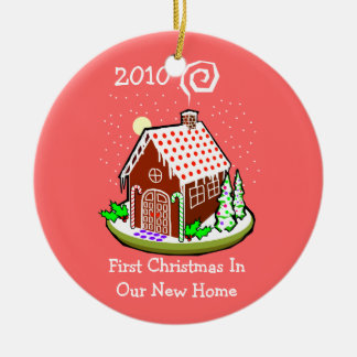 First Christmas In Our New Home 2010 (Gingerbread) Ceramic Tree Decoration