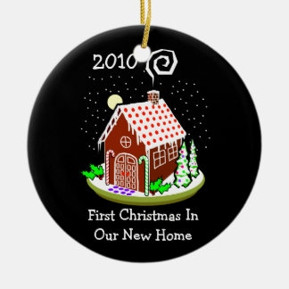 First Christmas In Our New Home 2010 (Gingerbread) Ceramic Tree Decoration
