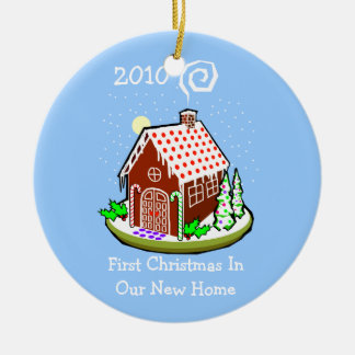 First Christmas In Our New Home 2010 (Gingerbread) Ceramic Tree Decoration