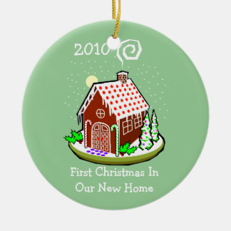 First Christmas In Our New Home 2010 (Gingerbread) Ceramic Tree Decoration