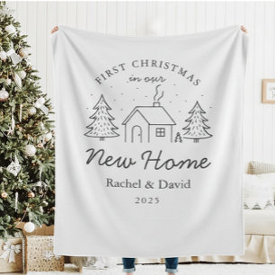 First Christmas in Our New Home” Blanket