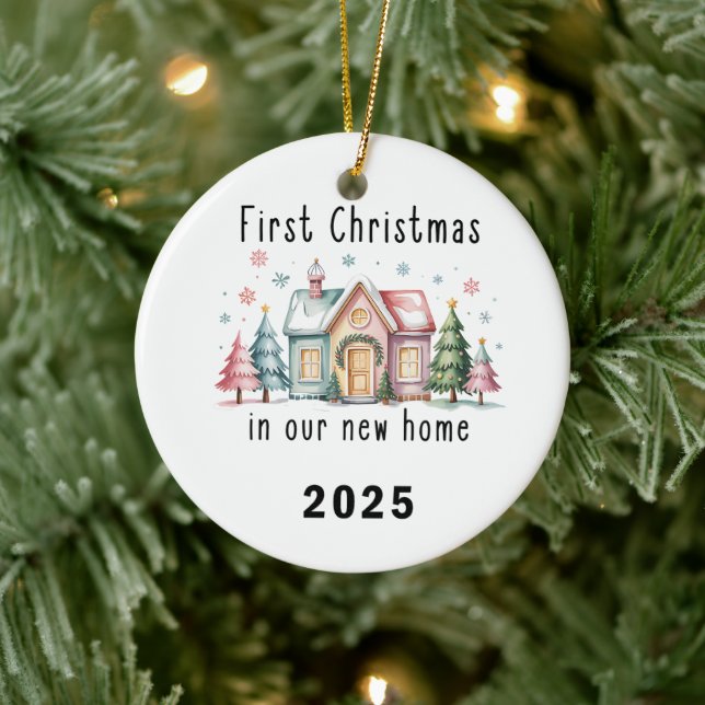 First Christmas in Our New Home – Ceramic Ornament (Tree)