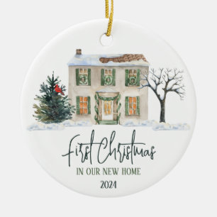 First Christmas in our New Home Ceramic Tree Decoration