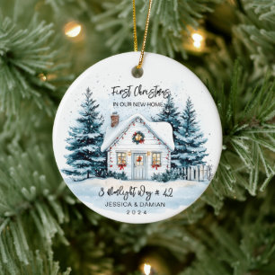 FIRST CHRISTMAS IN OUR NEW HOME CERAMIC TREE DECORATION
