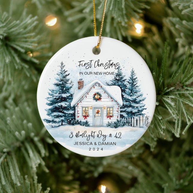 FIRST CHRISTMAS IN OUR NEW HOME CERAMIC TREE DECORATION (Tree)