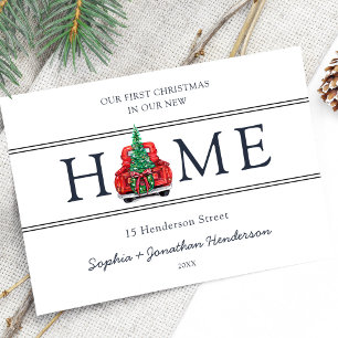 First Christmas in Our New Home Christmas Postcard