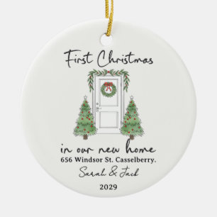 First Christmas in Our New Home Custom Ceramic Tree Decoration