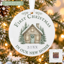 First Christmas in Our New Home Family Photo