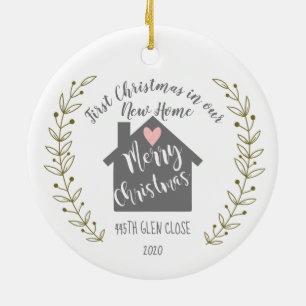 first Christmas in our new home heart Ceramic Tree Decoration