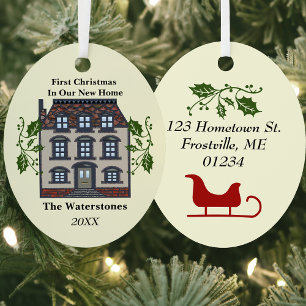 First Christmas In Our New Home Metal Tree Decoration