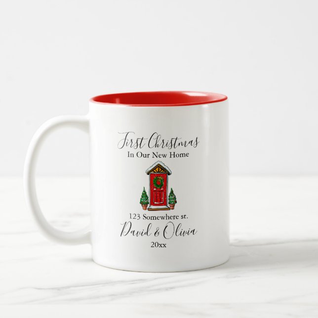 First Christmas in Our New Home Mug (Left)