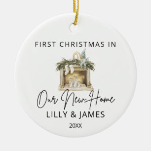 First Christmas in our New Home Owner Family Ceramic Tree Decoration